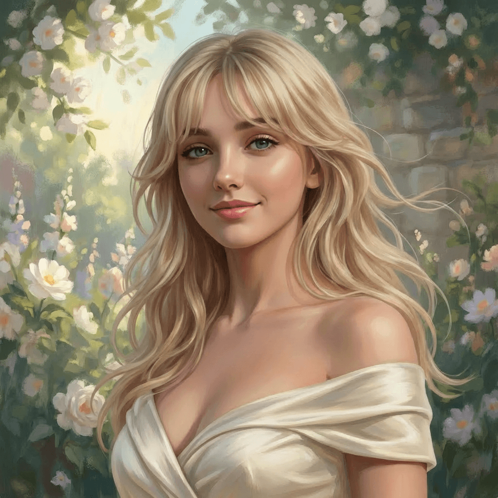 Korean-Style Long Wavy Hair with Curtain Bangs