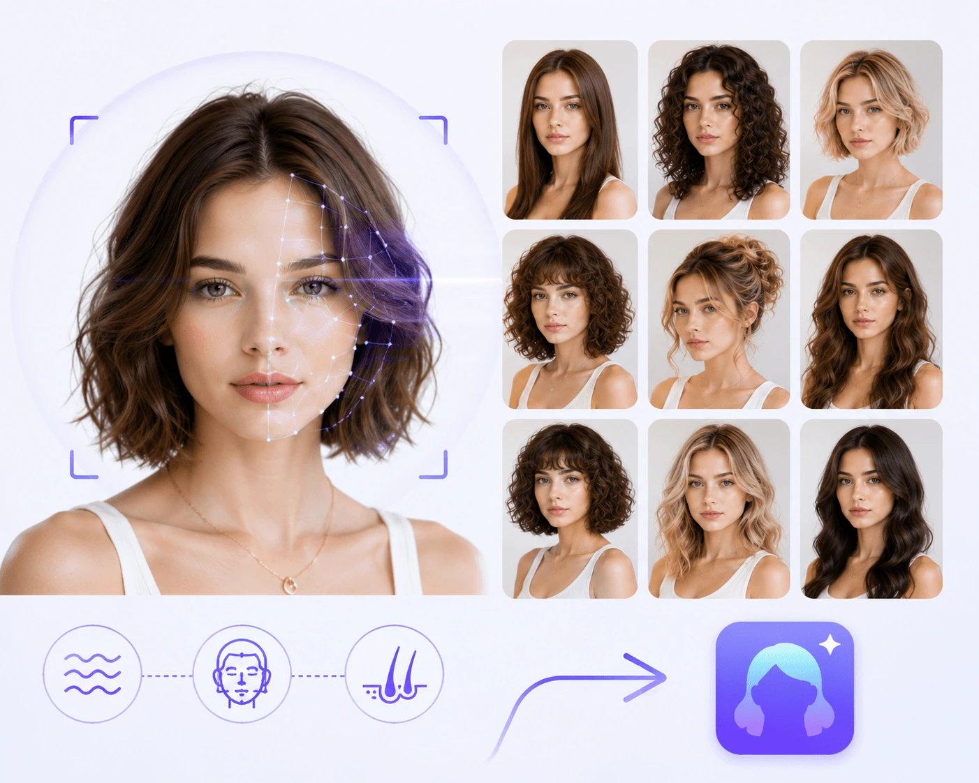 Works for Straight, Wavy, Curly, and Coily Hair