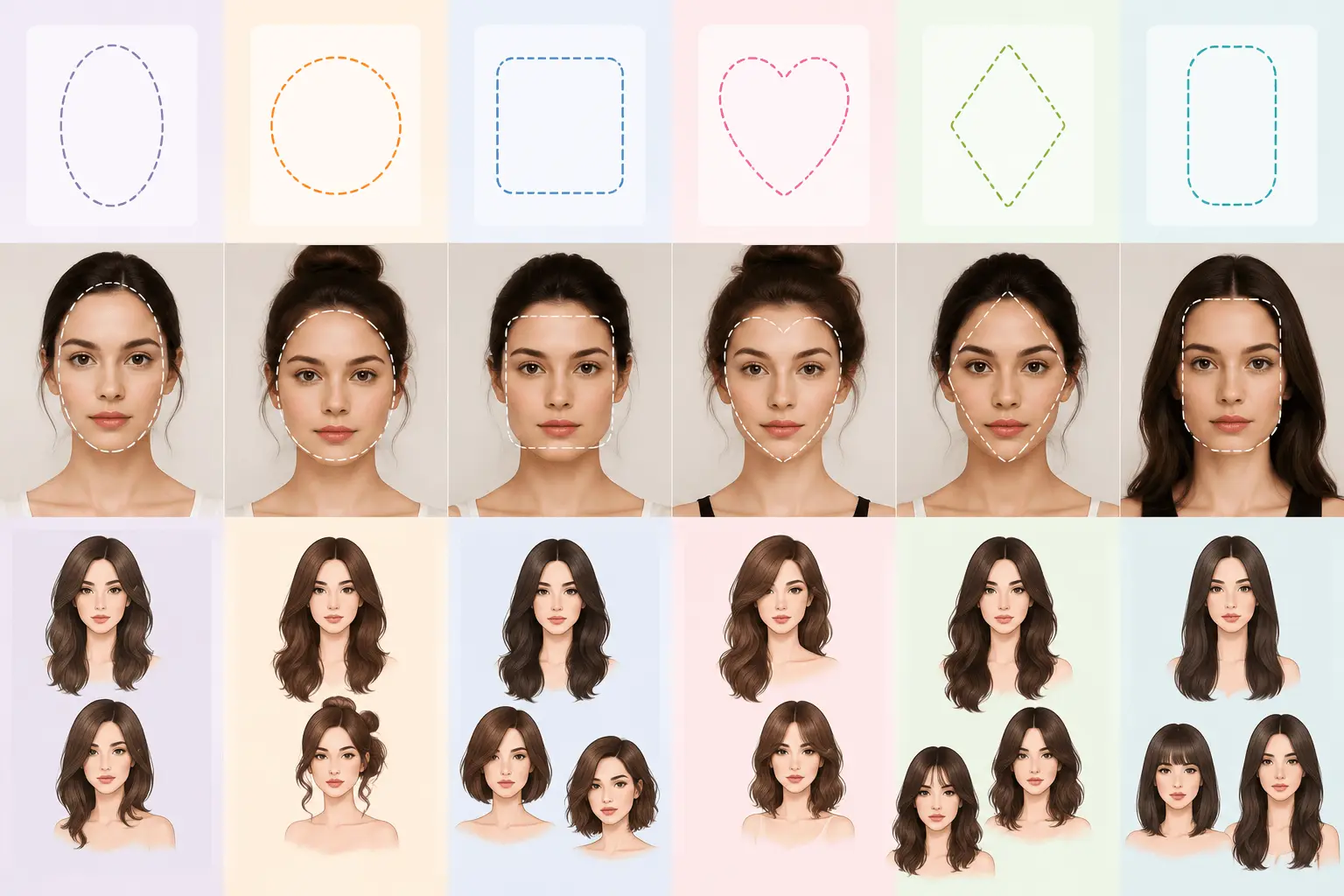 Oval, Round, Square, Heart, Diamond, And Oblong